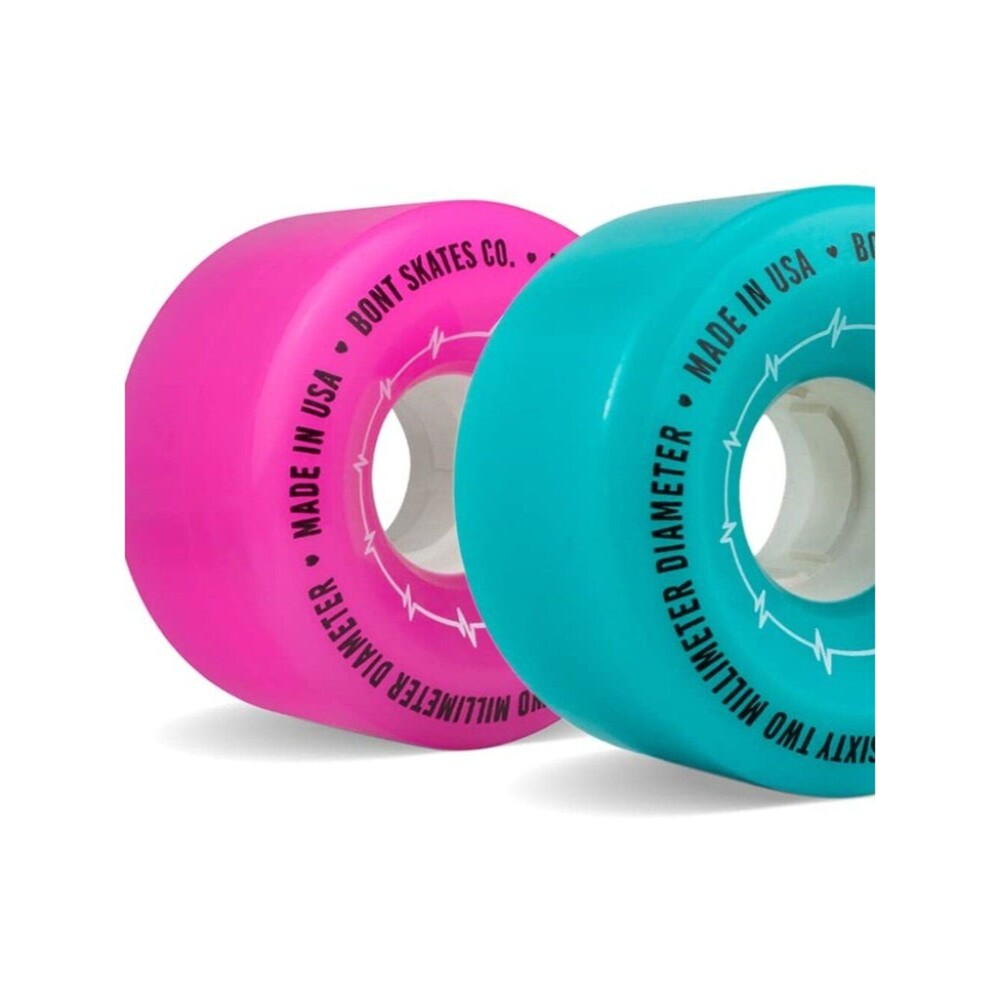 Bont Skates BPM Quad Roller Skate Outdoor Wheels 62x35mm 78A Hot Pink - Set of 4